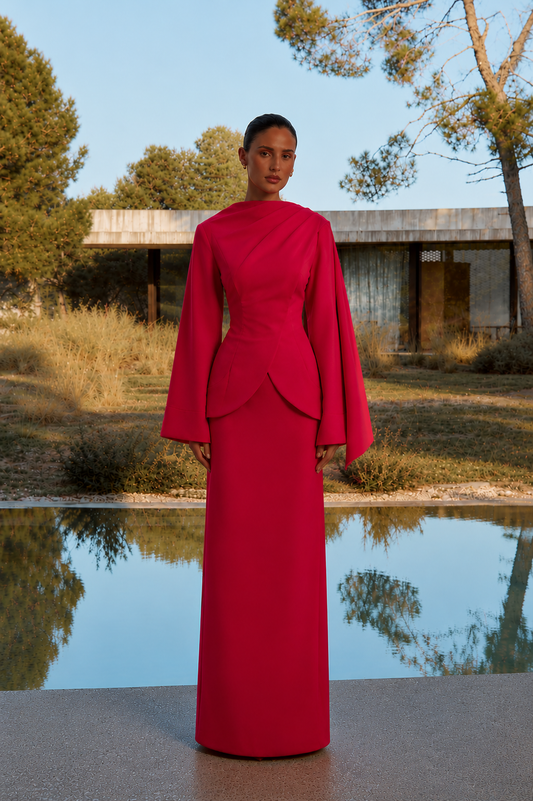Scarlet Drape Set