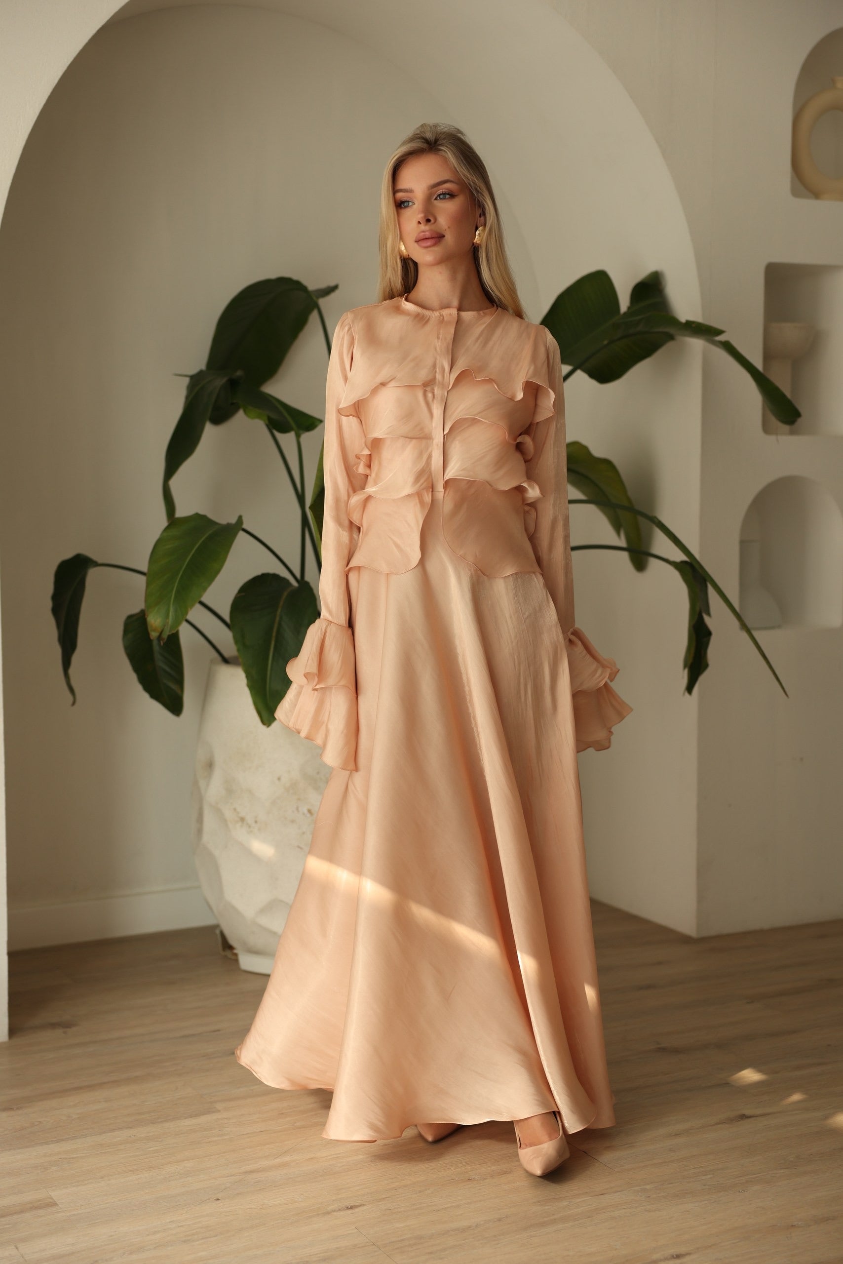 orchid satin dress Orchid Bridesmaid Dress Matte Satin Size 2XL