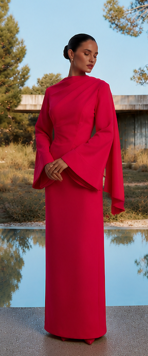 Scarlet Drape Set